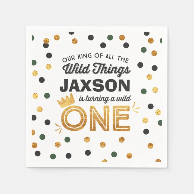 Wild One Party Napkin Wild Things Party Serviette (Vorderseite)