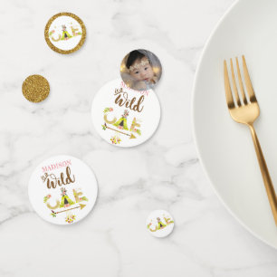 Wild One Personalisiert Girl Erster Geburtstag Fot Konfetti