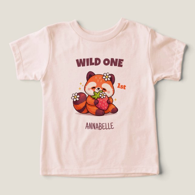 Wild One Red Panda First Birthday (Design Vorderseite)