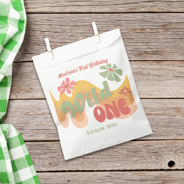 Wild One Retro Rainbow Daisy Birthday Vielen Dank Geschenktütchen