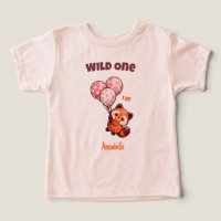 Wild One Roter Panda-Ballon 1. Geburtstag Kinder