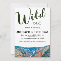 Wild One Rustic Mountain Wasserfall 1. Geburtstag