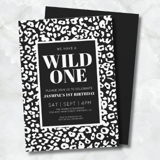 Wild One Safari 1. Geburtstag Einladung
