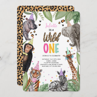 Wild One Safari 1. Geburtstag Einladung
