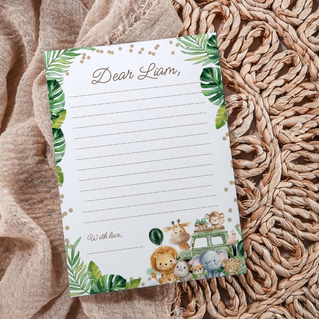 Wild One Safari 1st Birthday Time Capsule Cards Einladung (Von Creator hochgeladen)