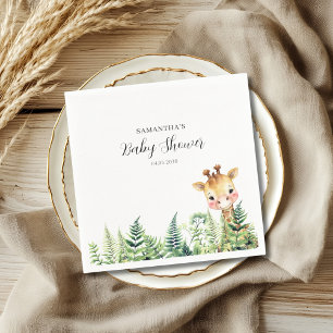 Wild One Safari Animal Baby Shower Serviette