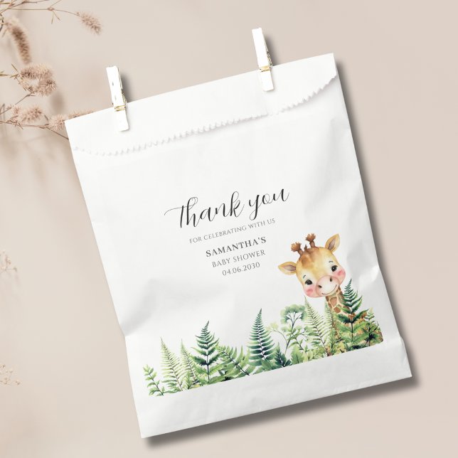 Wild One Safari Animal Cute Baby Shower  Geschenktütchen (Von Creator hochgeladen)