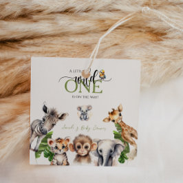 Wild One Safari Animal Jungle Baby Dusche Geschenkanhänger