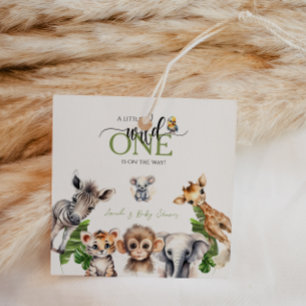 Wild One Safari Animal Jungle Baby Dusche Geschenkanhänger