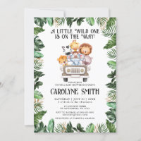 Wild One Safari Animal Tropical Jungle Baby Dusche