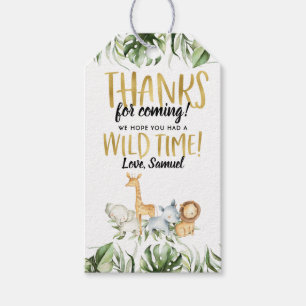 Wild One Safari Animals 1. Geburtstag Vorzugstags Geschenkanhänger