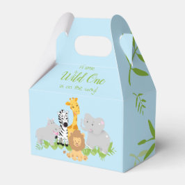 Wild One Safari Animals Baby Shower Boy Favor Box Geschenkschachtel