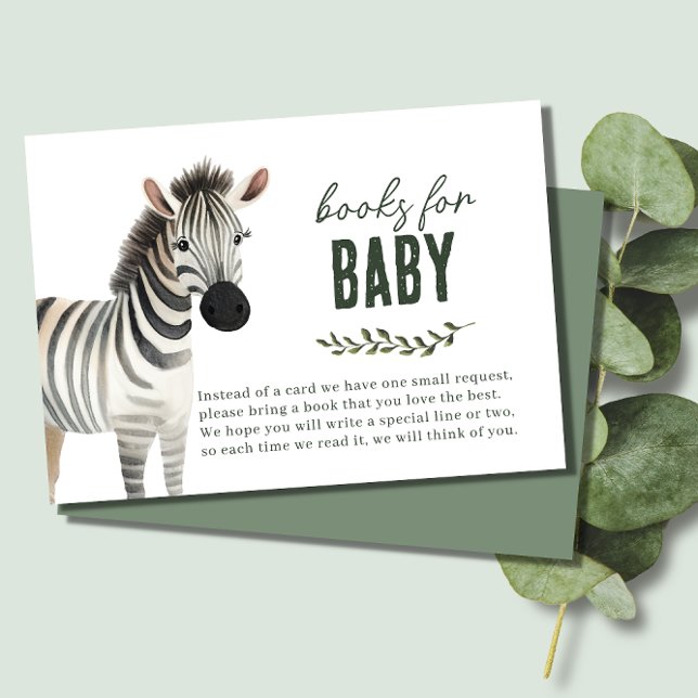 Wild One Safari Animals Books for Baby Shower Begleitkarte (Von Creator hochgeladen)