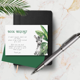 Wild One Safari Animals Books for Baby Shower Begleitkarte