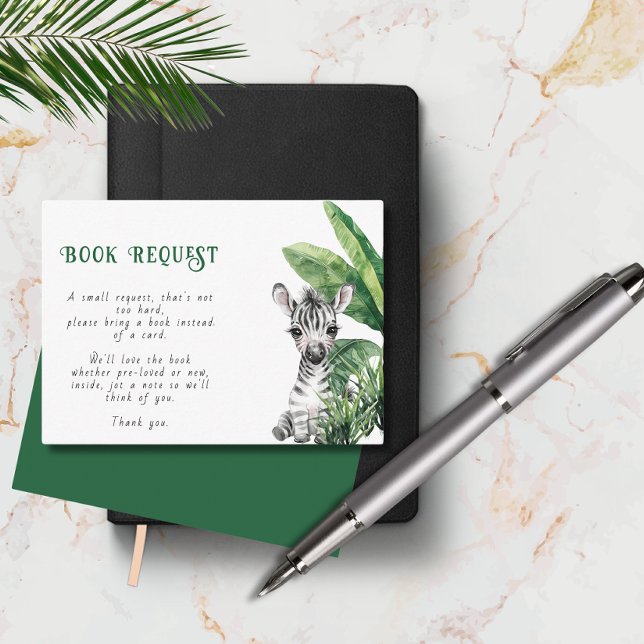 Wild One Safari Animals Books for Baby Shower Begleitkarte (Von Creator hochgeladen)