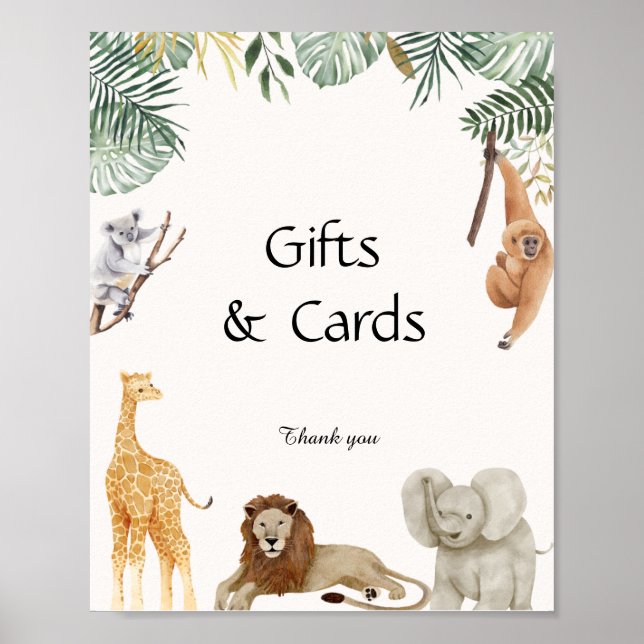 Wild One Safari Animals Geschenke & Cards Poster (Vorne)