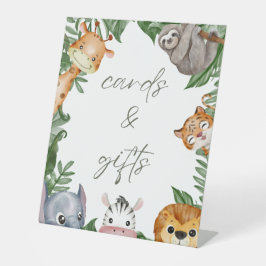 Wild One Safari Animals Kinderduschkarten & Gesche Sockelschild