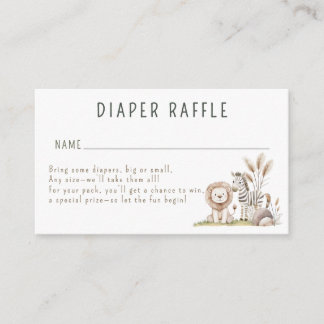 Wild One Safari Animals Neutral Baby Shower Begleitkarte