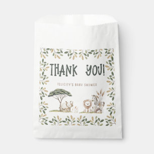Wild One Safari Animals Neutral Baby Shower Geschenktütchen