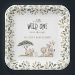 Wild One Safari Animals Neutral Baby Shower Pappteller<br><div class="desc">Machen Sie sich bereit für ein abwechslungsreiches Fest! Unsere kleinen Wild One Babyduschpapier-Teller bieten charmante Safaritiere in Aquarellen - Nashorn, Löwen, Zebra, Gazelle und vieles mehr - Set vor einer ruhigen Savanne. Mit sanften, neutralen Tönen ist dieses Design perfekt für jeden kleinen Abenteurer auf dem Weg. Lass dich, lache und...</div>