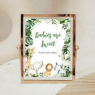 Wild One Safari-Baby-Shower Babys sind süß Schild