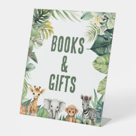 Wild One Safari Baby Shower Books & Gifts Zeichen Sockelschild