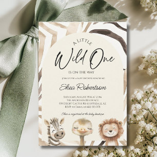 Wild One Safari-Baby-Shower-Einladung Einladung