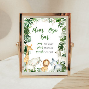 Wild One Safari Baby Shower Mom Osa Bar Schild