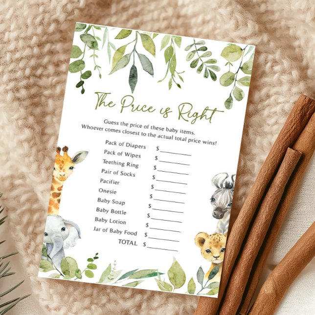 Wild One Safari Baby Shower Price ist das richtige (Wild One Safari Baby Shower Game)