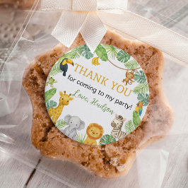 Wild One Safari Birthday Party Runder Aufkleber