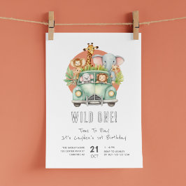 Wild One Safari Boho 1. Geburtstag Einladung