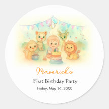 Wild One Safari Boy 1st Birthday Jungle Party