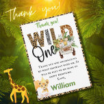 Wild One Safari Erster Geburtstag Junge Danke Kart Einladung<br><div class="desc">Es wird Ihnen so viel Spaß machen, dieses charmante und einzigartige Dankeschön auszusenden - mit diesem speziellen Jeep, der die Safari-Tiere trägt - ergänzt mit seinem individuelle Name - und dem bezaubernden kleinen Sprichwort "Happy Birday". Alle Designfragen senden Sie uns einfach einen Chat oder eine E-Mail an charmdesignstudio@rcn.com und wir...</div>