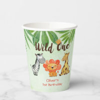 Wild One, Safari Erster Geburtstag Paper Cup