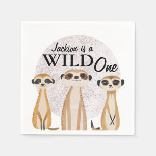 Wild One Safari Erster Geburtstag Serviette