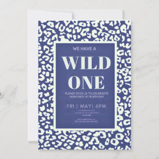 Wild One Safari First Birthday Invitation Einladung