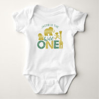 Wild One Safari Jungle 1. Geburtstag Gold Green