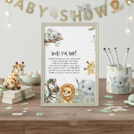 Wild One Safari Jungle Animals Boy Baby Shower  En Begleitkarte