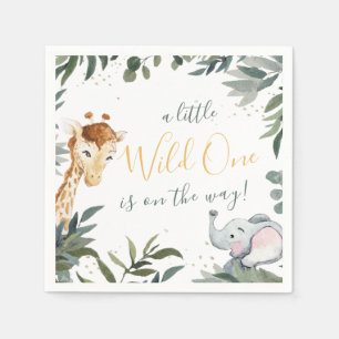 Wild One Safari Jungle Baby Shower Paper Napkin Serviette