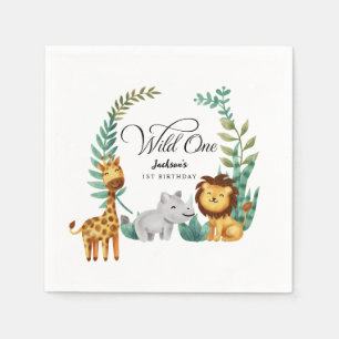 Wild One Safari Jungle Boys 1. Geburtstag Party Serviette
