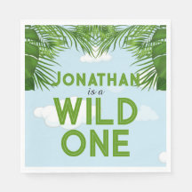 Wild One Safari Jungle Party Paper Napkins