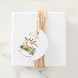 Wild One Safari Party Danke Geschenkanhänger