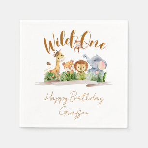 Wild One Safari Party Napkins Serviette