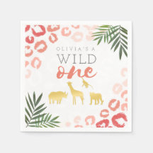 Wild One Safari Pink und Gold 1. Geburtstag