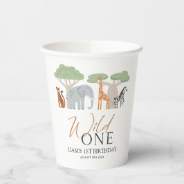 Wild One Safari Theme Party Cups Pappbecher