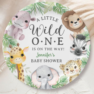 Wild One Safari-Tiere Baby Shower Geschlechtsneutr Pappteller