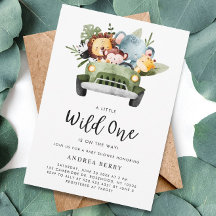 Wild-One-Safari-Tiere Geschlechtsneutral