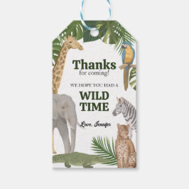 Wild One Safari Tropic Geburtstag Vielen Dank für Geschenkanhänger