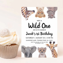 Wild One Safari Zoo Animals First Birthday