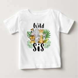 Wild One SiS Boy 1. Geburtstag Jungle Safari Baby T-shirt